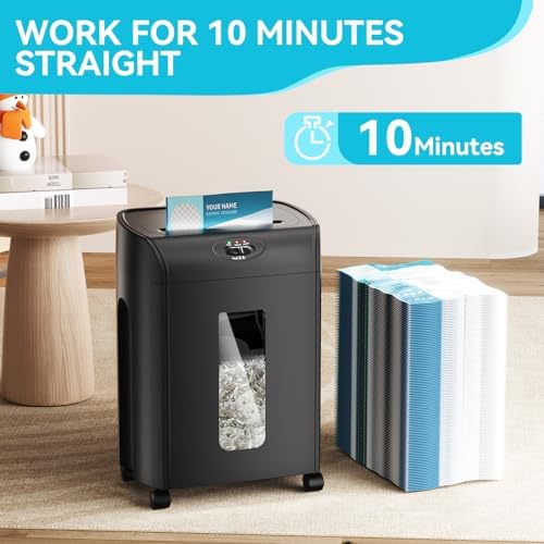 Majnesvon 15-Sheet Cross Cut Paper Shredder - P4 Security & Ultra Quitet, 4.76 Gallons Pullout Waste Bin & Auto Reverse, Heavy Duty Paper/Credit Cards/Staple/Clips Shredder for Home Office (15-Sheet) - Image 6