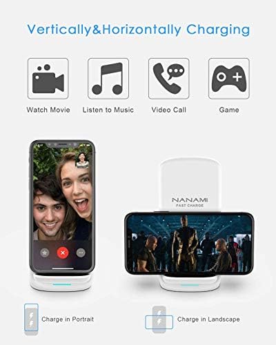 NANAMI Upgraded Fast Wireless Charger, Wireless Charging Stand for iPhone 18 Pro/18 Pro Max/17/17 Air/16/16 Plus/16 Pro/15/14 & Phone Charger Dock for Samsung Galaxy S26/S25/S24/S24 Ultra/S23/S22 - Image 2