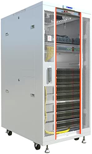 Sysracks 32U GRAY Floor Standing Rack Mount Server 35" Depth Deep Network Cabinet, Server Rack with Fan, Removable Side Panels, Locking Glass Door Computer Cabinet Enclosure Network Rack Case SRF 32.9 - Image 3