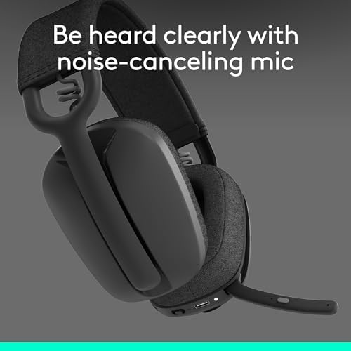 Logitech Zone Vibe 100 Lightweight Wireless Over Ear Headphones - Graphite - Image 3