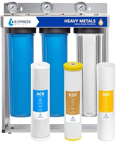 Express Water Whole House Water Filter System, Heavy Metal, 3-Stage by ExpressWater
