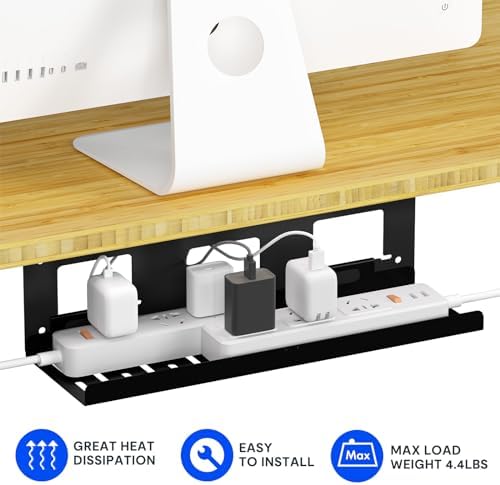 FLEXISPOT Black Cable Tray Metal Raceway Wire Organizer Office Home Computer Cable Management for Standing Desk - Image 3