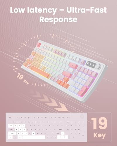 SABLUTE Gaming Keyboard and Mouse, Quiet Membrane with RGB Backlit - Pink - Image 5