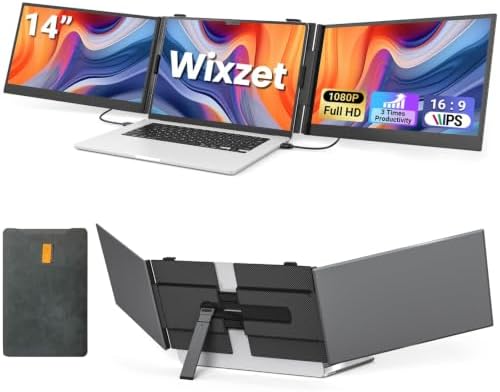 14" Laptop Screen Extender, Ultra-Thin FHD 1080P Portable Monitor by WixzetLaptopScreenExtender