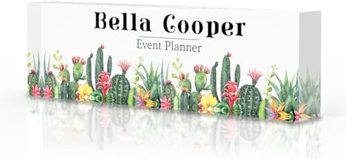 Personalized Acrylic Office Desk Name Plate with Name and Title Printing by nyareka