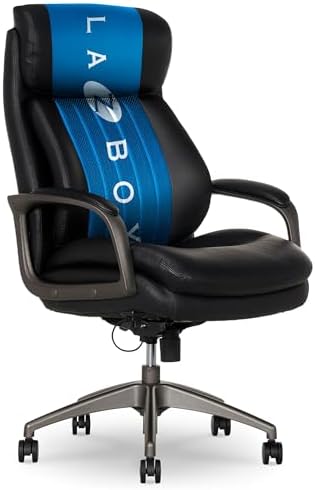La-Z-Boy High-Back Ergonomic Office Chair, AIR Lumbar Support Leather Chair by Unknown