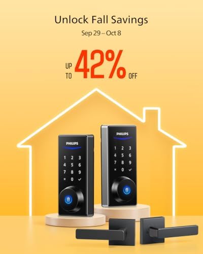 Philips Fingerprint Door Lock, WiFi Front Door Lock Set with Touchscreen - Image 2
