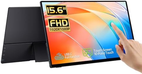 CAPERAVE 15.6'' FHD Portable Monitor Touchscreen for Laptop Computer Mac by CAPERAVE
