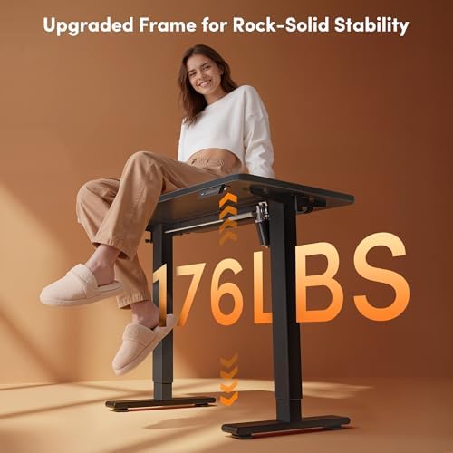 FEZIBO 40" Small Electric Standing Desk Height Adjustable Desk, Black - Image 4