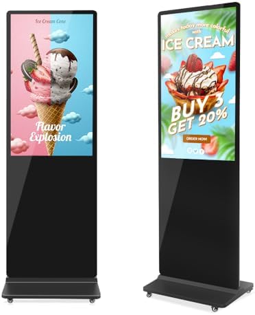 MWE 37 Inch Indoor Digital Signage Display Kiosk LCD Standing Commercial Poster Multimedia Advertising Display Totem with USB/HDMI/WiFi by QIXZOCV