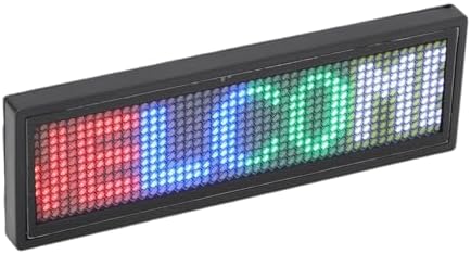 AUNMAS Programmable LED Name Badge Customizable LED Name Tag APP Control Plate with 12x48 Pixels Music Sync for Restaurants Stores Hotels Exhibitions - Image 3