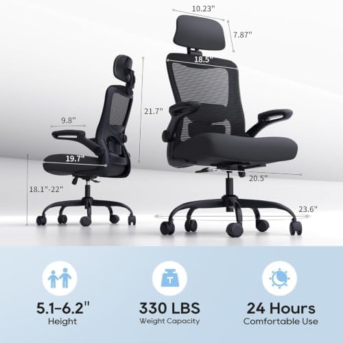 Ergonomic Office Chair for Lower Back Relief, 4-Way Lumbar, 330 LBS - Image 2