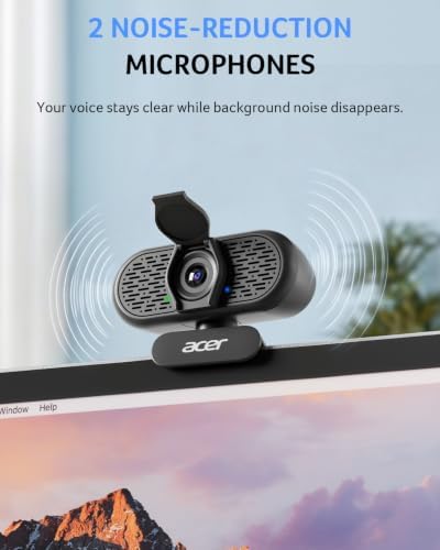Acer A610 1080p Webcam for PC with Microphones Computer Camera for Meeting - Image 3