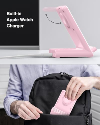 Wireless Charging Station,3 in 1 Charging Stand for Apple Multiple Devices - Image 3