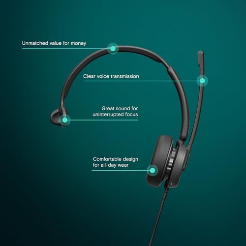 EPOS Impact 430T Mono USB C and USB A On-Ear Headset with Dual Noise-Canceling Mics, Microsoft Teams Certified, Plug-and-Play, Zoom Compatible, Ideal for Home Office & Business Calls - Image 2