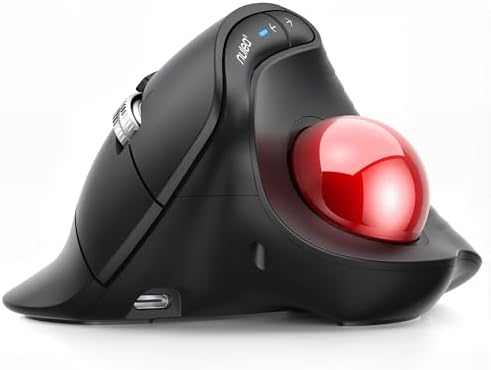 Nulea Wireless Ergonomic Vertical Trackball Mouse Thumb Control by Nulea