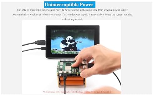 UPS HAT Compatible with Raspberry Pi 5 / 4B / 3B+, etc, 5V 6A Output - Image 4