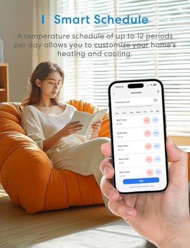 meross Matter Smart Thermostats for Home, Programmble WiFi Thermostat - Image 6