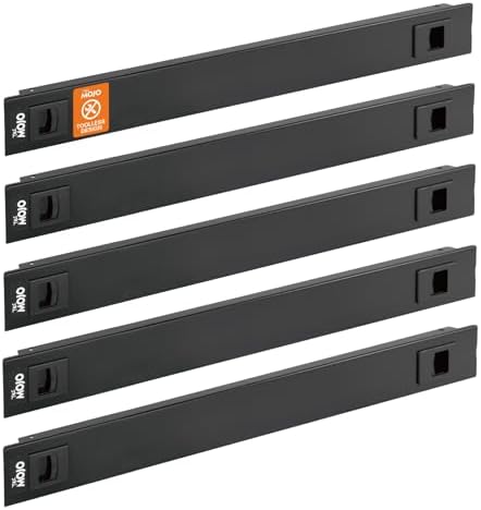 Tecmojo 5 Pack 1U Rack Blank Panel, Cold Rolled Steel Rack Panel, Rack Mount Plate for 19 in Server Rack Enclosure or Network Cabinet, Snap-in Type Mounting, Black by Tecmojo