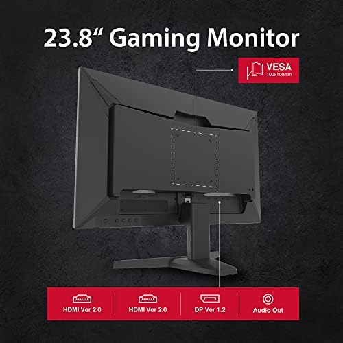 Gigastone 24 inch IPS LED Back Light Gaming Monitor 2-Pack 165Hz FHD 1920 x 1080, 178° Wide View, Dual Monitor, Computer Monitor, Built-in Speakers, FreeSync, Ergonomic Tilt VESA Mount,DP,HDMI - Image 3