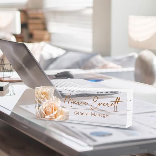 Custom Name Plate for Desk | Personalized Desk Name Plate | Personalized Boss Employee Appreciation Gifts | Acrylic Name Plate Office Desk Accessories - Image 4