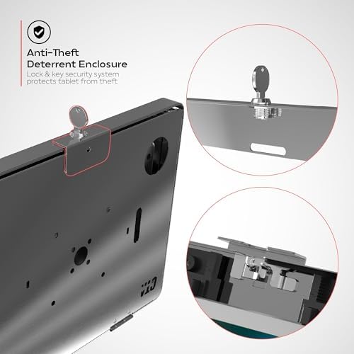 Stainless Steel iPad Wall Mount - CTA Anti-Theft Tablet Enclosure for iPad 10.9" 10th Gen - A16 - Air 11 - Pro 11" - 7/8/9 Gen - 10th Gen 10.2" - Pro 11" - Air 4 - Galaxy Tabs - (PAD-SSPARAW) - Image 4