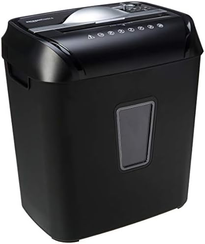 Amazon Basics 12 Sheet Cross Cut Paper and Credit Card Home Office Shredder with 4.8 Gallon Bin, Black by AmazonBasics
