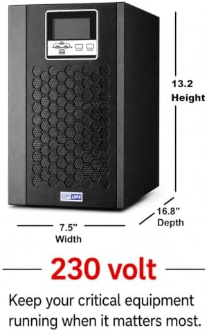 OPTI-UPS (European 230 Volts) Online Double Conversion Uninterruptible Power Supply, Pure Sine Wave, UPS Battery Backup, Surge Protection (Black, 3000va-Online) - Image 3