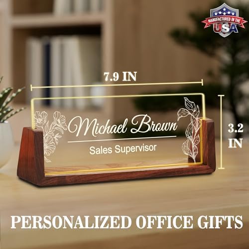 Ship Next Day Custom Name Plate for Desk, Acrylic Office Desk Accessories - Image 4