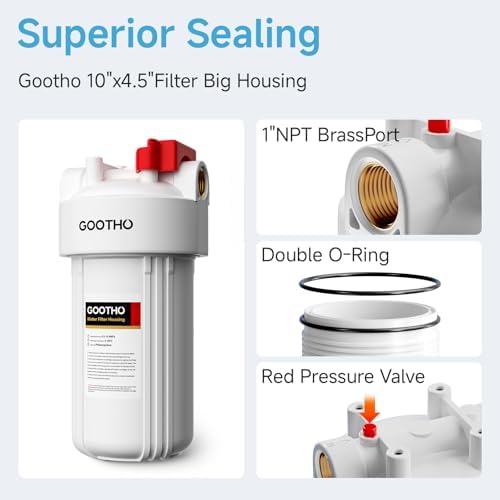 Whole House Water Filter Housing with 10"x4.5" PP Sediment Filters - Image 3