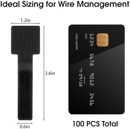 100 Pcs Cable Management Under Desk, Cable Ties, Cord Organizer Straps - Image 3
