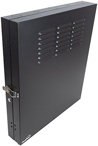 NavePoint 2U Vertical Server Rack Enclosure, Low Profile, 36" Deep, Max Weight Capacity 150 lbs - 2U Network Cabinet Vertical Wall Mount, Perforated, Black by NavePoint