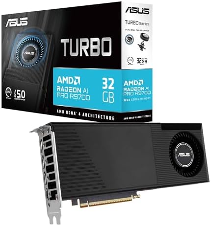 ASUS Turbo Radeon AI PRO R9700 32GB Graphics Card Built for AI workflows by Unknown