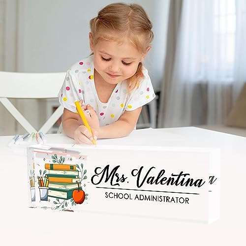 Name Plate for Desk Personalized, The Office Gifts for Teacher, Office Desk Decor Teacher Appreciation Gifts Bulk - Image 5