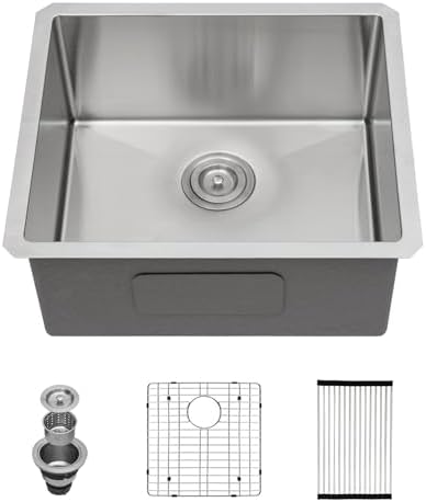 23 Inch Undermount Stainless Steel Bar Sink by Couoko