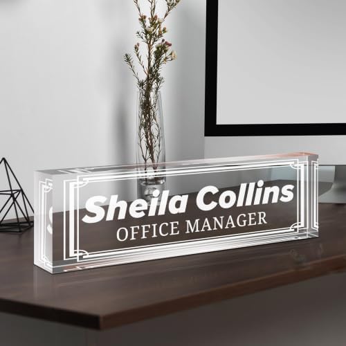 Custom Engraved Name Plate for Desk, Acrylic Desk Name Plate Personalized - Image 5