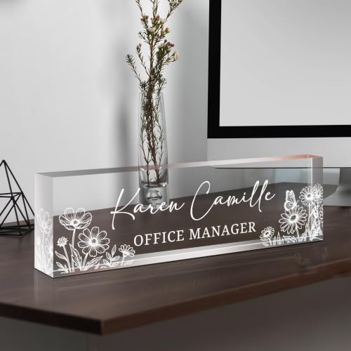 Custom Engraved Name Plate for Desk, Acrylic Desk Name Plate Personalized - Image 5