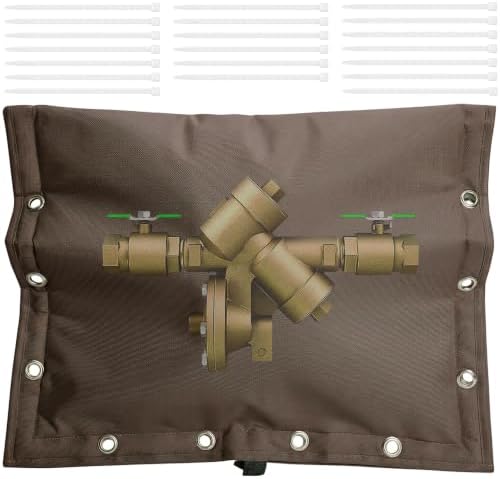 30"W x 24"H 3-Way Opening Backflow Preventer Insulation Cover (5°F), Brown by Sfcddtlg