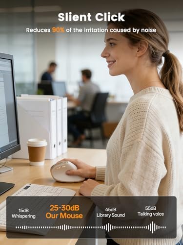 SABLUTE MAM3 Ergonomic Mouse, Bluetooth Mouse for Small and Medium Hands - Image 5