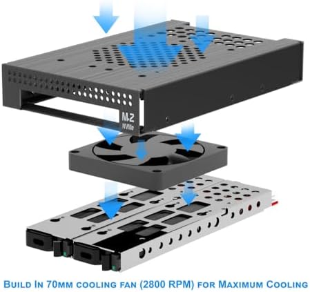 Kingwin Nvme M.2 SSD PCIe 3.0/4.0 Oculink Mobile Rack Enclosure Compatible with 3.5” Drive Bay for High-Speed Data Access Storage Expansion. - Image 5