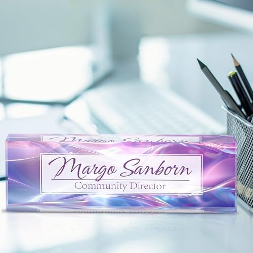 Personalized Acrylic Name Plate for Desk, Customize Office Decor - Image 2