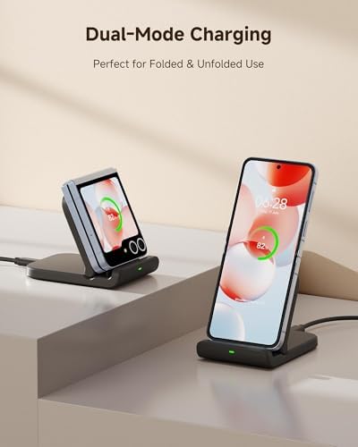 Foldable Wireless Charging Stand for Galaxy Z Flip 8 & Moto Razr Series - Image 3