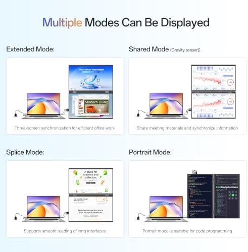 InnoView 15.6" Portable Dual Monitor, 2K QHD (2560×1440), Travel Monitor - Image 5