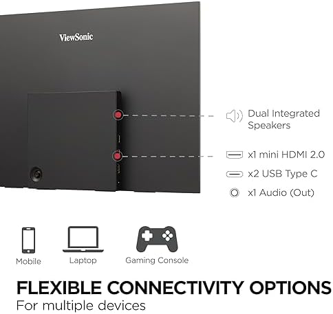 ViewSonic VX1655-4K-OLED 16 Inch 4K UHD OLED Portable Monitor for Laptop - Image 5