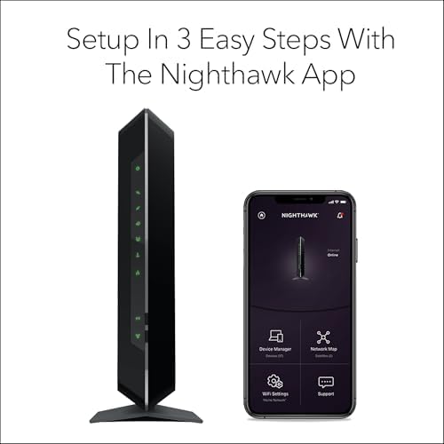 NETGEAR Nighthawk Cable Modem and WiFi 5 Router Combo (C7000) - Compatible with Major Cable Providers incl. Xfinity & Cox - Cable Plans up to 800Mbps - AC1900 (Up to 1.9Gbps) - DOCSIS 3.0 - Image 6