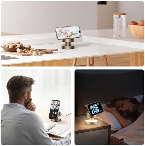 4 in 1 Magnetic Wireless Charging Station,15W Fast Charging with Night Light for MagSafe Charger Stand,3 in 1 Wireless Charger for iPhone 17/16/15/14/13 Pro Max,Apple Watch & AirPods,Sand Gold - Image 6