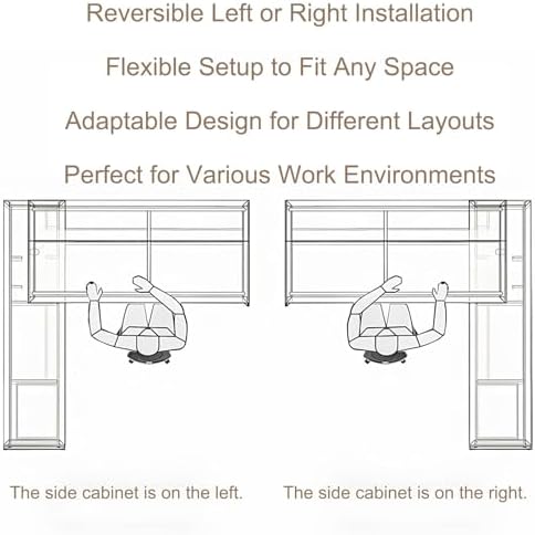 Modern Office Cubicle Workstation Desk with Tempered Glass Privacy Panels, USB Charging Hub & Cable Management,Multi-Person Modular Computer Desk for Commercial Office (B-Right, One Person) - Image 7