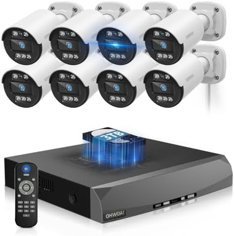 Two-Way Audio PoE Security Camera System Outdoor by OHWOAI