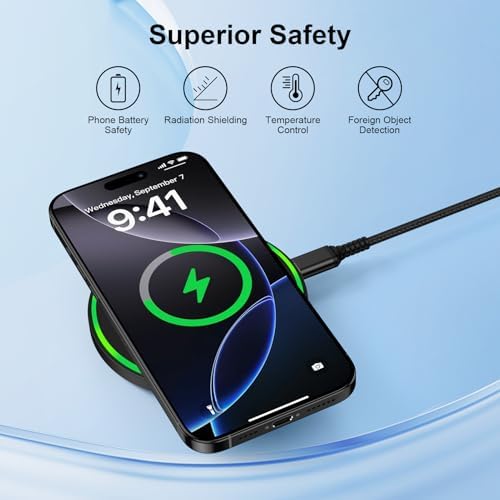 15W Wireless Charger for Motorola Fast Charging Pad for Moto G Power (2025) - Image 7