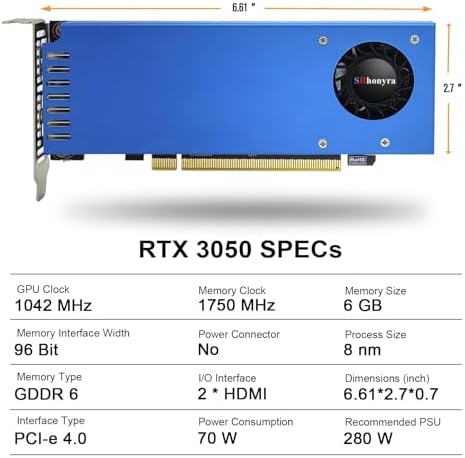 RTX 3050 6GB Low Profile Graphics Card - Image 2